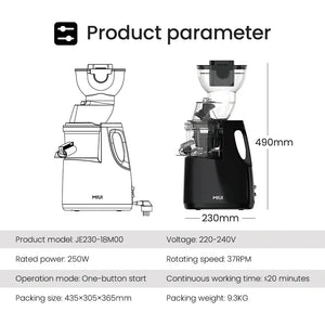 MIUI_Slow_juicer_FFS6_product_parameter